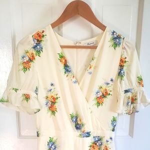 Madewell Ruffle-Sleeve Maxi Dress in Classic Corsage